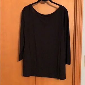 Loft 3/4 sleeve cross back shirt